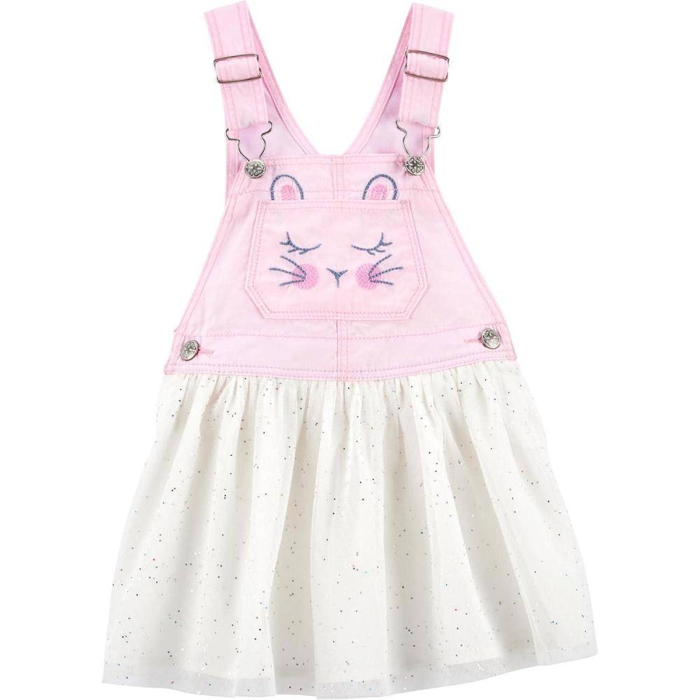 imageOshkosh Girls Worlds Best OverallsBunny Jumper