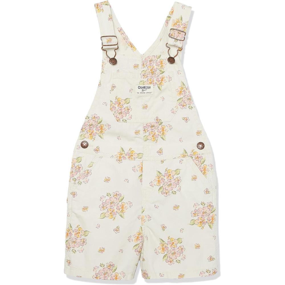 imageOshkosh Girls Worlds Best OverallsFloral Wash