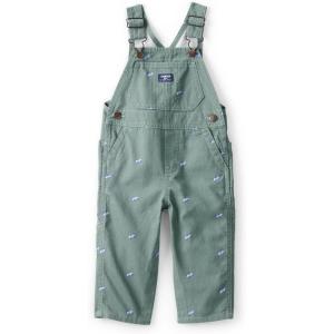 OSHKOSH B’GOSH Baby Boys World’s Best Overalls(Green Race Car)