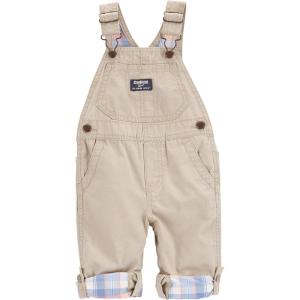 OSHKOSH B’GOSH Baby Boys World’s Best Overalls(Khaki Solid)