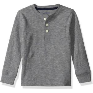 OSHKOSH B’GOSH Boys’ Long-Sleeve Raglan Henley(Grey)