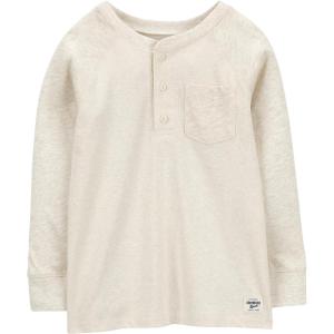 OSHKOSH B’GOSH Boys’ Long-Sleeve Raglan Henley(Oatmeal)