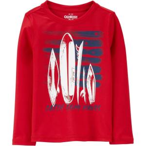 OSHKOSH B’GOSH Boys’ Rashguard(Surfboard Red)