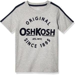OSHKOSH B’GOSH Boys Short Sleeve Logo Tee(Grey Heather/Navy)