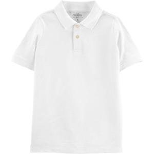 OSHKOSH B’GOSH Boys Uniform Short Sleeve Polo(Crisp White)