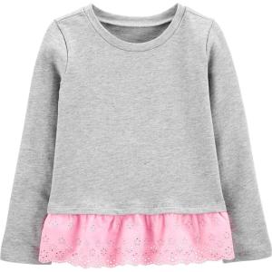OSHKOSH B’GOSH Girls’ Fashion Top(Heather Grey)