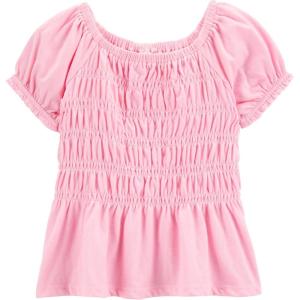 OSHKOSH B’GOSH Girls’ Fashion Top(Pink Smocked)