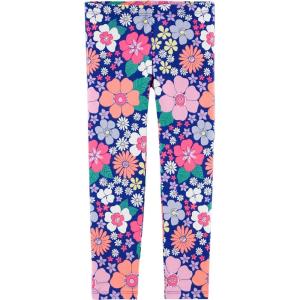 OSHKOSH B’GOSH Girls’ Full Length Leggings(Blue Floral)
