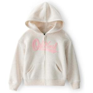 OSHKOSH B’GOSH Girls’ Logo Hoodie(Oatmeal  Pink)