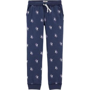 OSHKOSH B’GOSH Girls’ Logo Pant(Navy Unicorn)