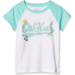 OSHKOSH B’GOSH Girls’ Logo Tees(White/Aqua)