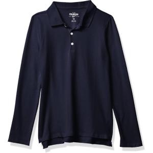 OSHKOSH B’GOSH Girls’ Long-Sleeve Uniform Polo(Deep Navy)
