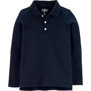 OSHKOSH B’GOSH Girls’ Long-Sleeve Uniform Polo(Deep Navy Blue)