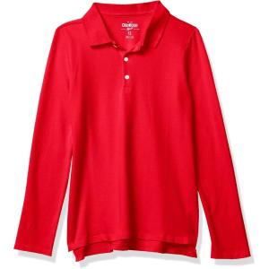 OSHKOSH B’GOSH Girls’ Long-Sleeve Uniform Polo(Ruby)