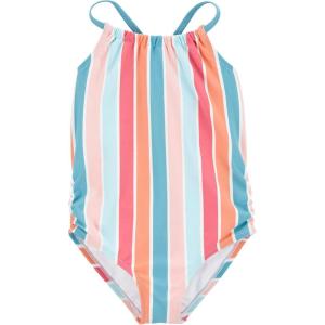OSHKOSH B’GOSH Girls’ One-Piece Swimsuit(Vertical Stripes)