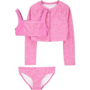 OSHKOSH B’GOSH Girls’ Rashguard Set(Pink Print)