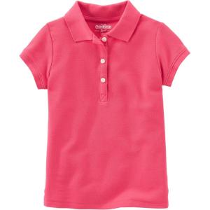 OSHKOSH B’GOSH Girls Short-Sleeve Uniform Polo(Coral)