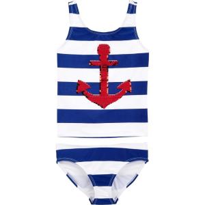 OSHKOSH B’GOSH Girls Two-Piece Swimwear(Sequin Anchor)