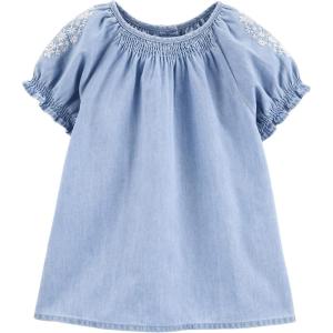 OSHKOSH B’GOSH Girls’ Woven Top(Iris Blue Wash)