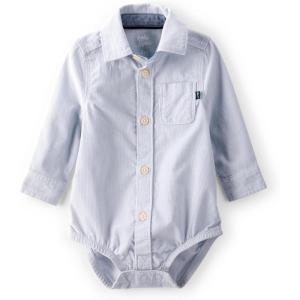 OSHKOSH B’GOSH baby-boys Buttonfront Bodysuit(Blue)