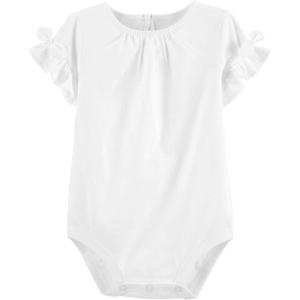 OSHKOSH B’GOSH baby-girls Short-sleeve Bodysuit(Ivory)