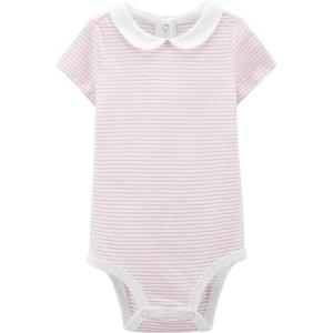 OSHKOSH B’GOSH baby-girls Short-sleeve Bodysuit(Pink Stripes)