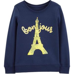 OSHKOSH B’GOSH girls Flip Sequin Pullover(Bonjour Sequin)