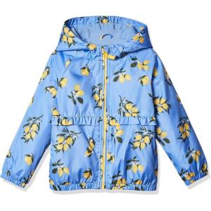 OSHKOSH B’GOSH girls Midweight Hooded Fashion Jacket Coat With Fleece Lining(Periwinkle Blue Lemons)