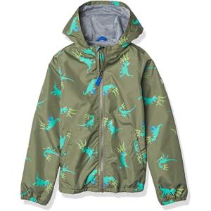 Osh Kosh Boys’ Little Jersey-Lined Lightweight Jacket(Glow in the Dark Rock Dino)