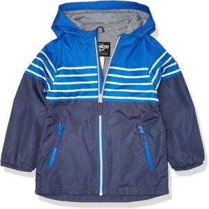Osh Kosh Boys’ Little Jersey-Lined Lightweight Jacket(Navy Stripe)