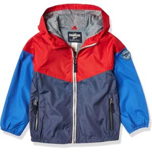 Osh Kosh Boys’ Little Jersey-Lined Lightweight Jacket(Red)