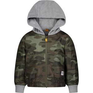Osh Kosh boys Midweight Fleece Lined Windbreaker JacketTransitional Jacket(Camo Green Grey)