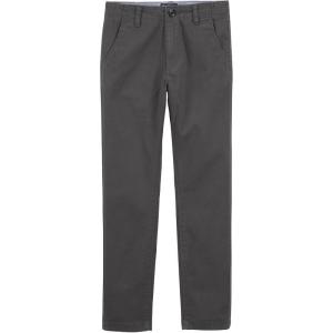 OshKosh B’Gosh Boys Slim Stretch Chino Pants(Solid Dark Grey)