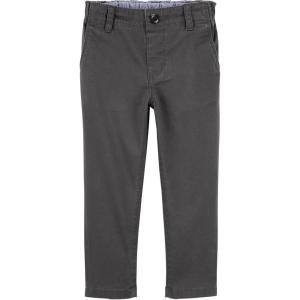 OshKosh B’Gosh Boys Slim Stretch Chino Pants(Solid Light Grey)