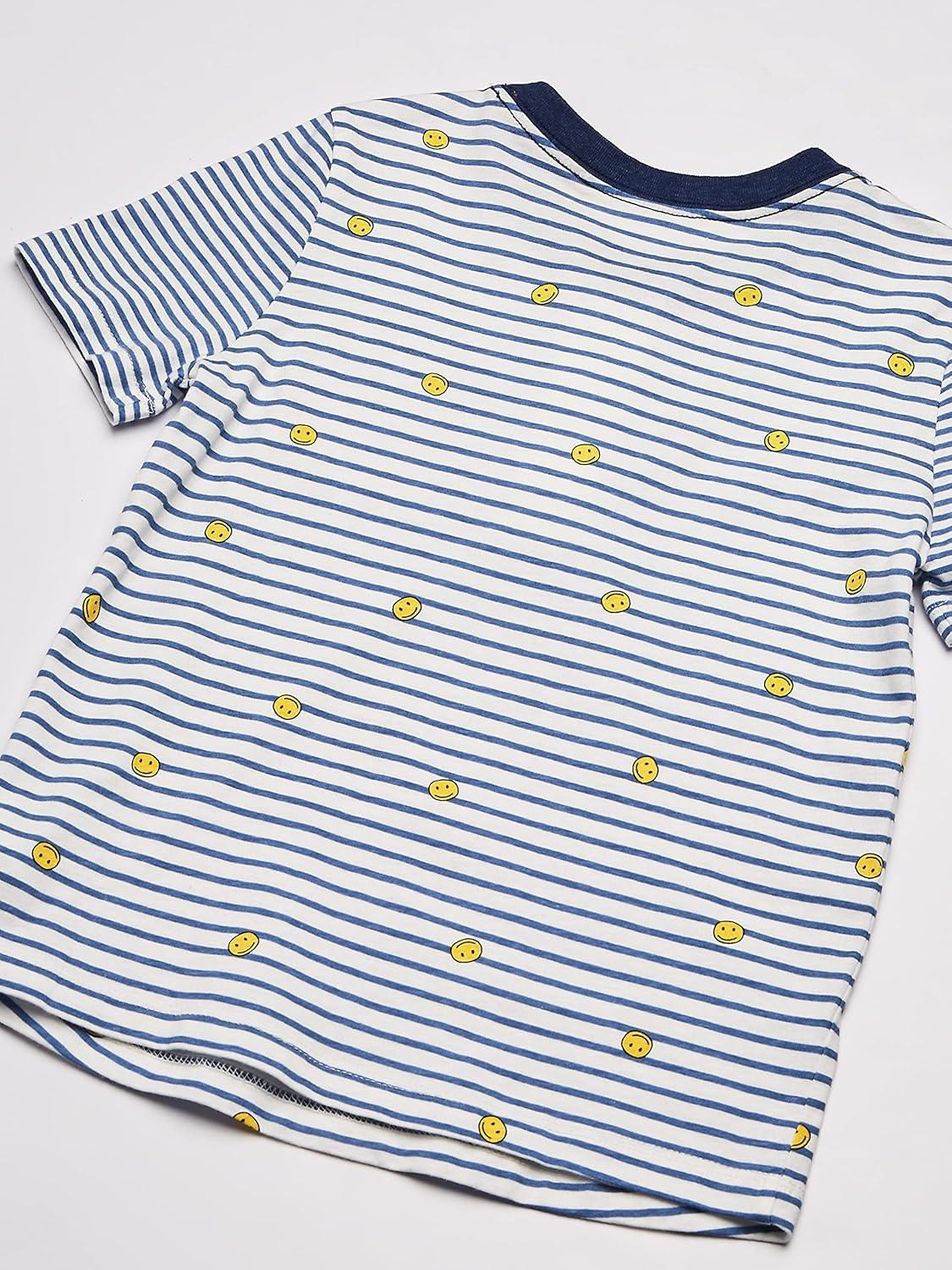 imageOSHKOSH BGOSH Boys Short Sleeve HenleySmiley Stripe