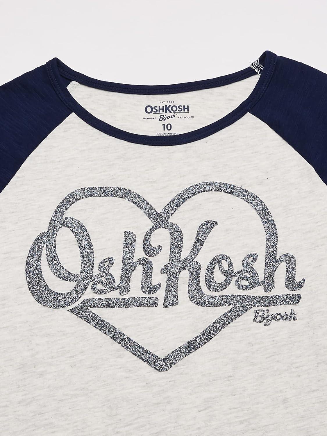 imageOSHKOSH BGOSH Girls Logo TeesNavy Grey Heather