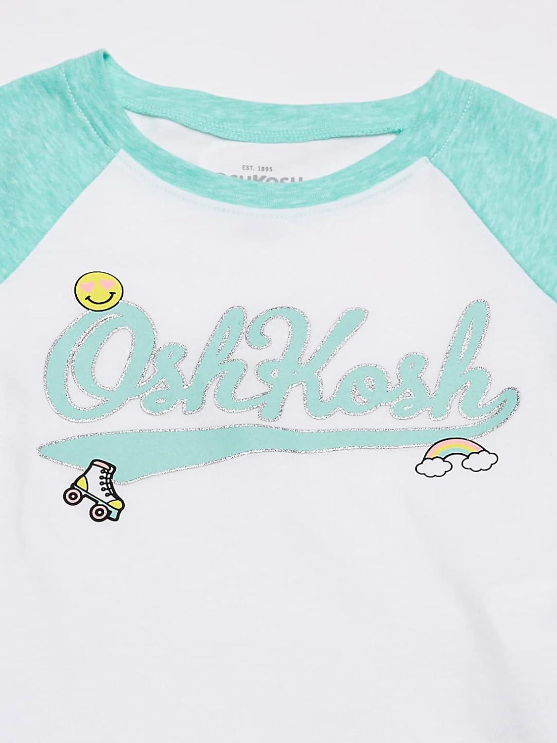 imageOSHKOSH BGOSH Girls Logo TeesWhiteAqua