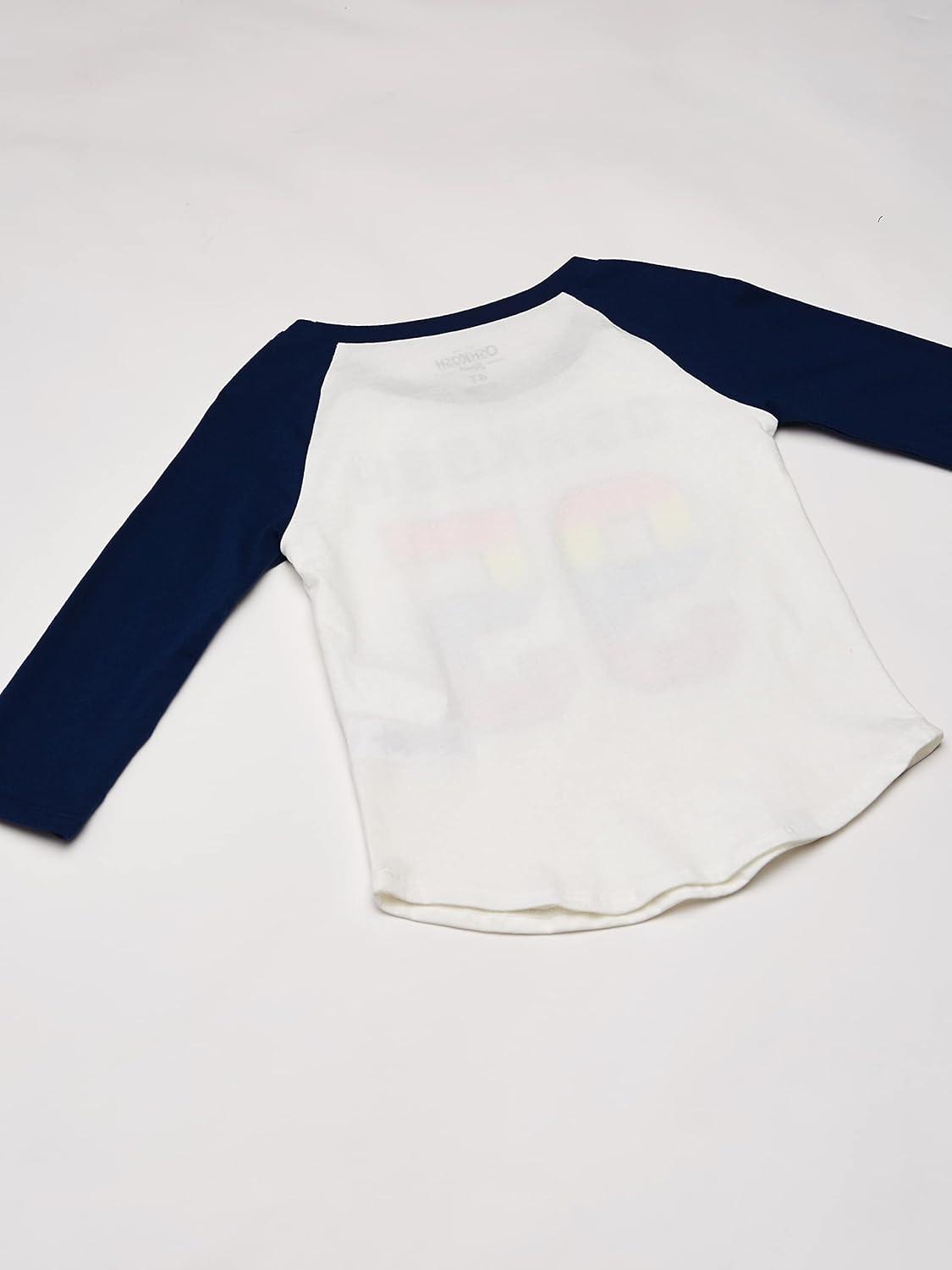 imageOSHKOSH BGOSH Girls Varsity Logo TeeIvoryBlue