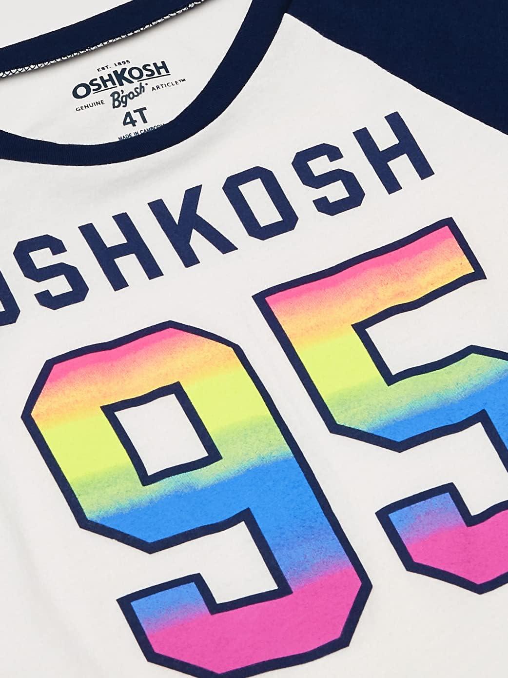 imageOSHKOSH BGOSH Girls Varsity Logo TeeIvoryBlue