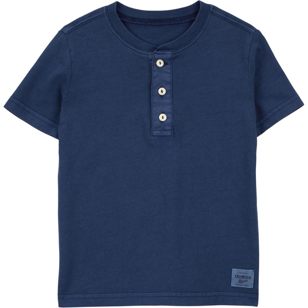 imageOSHKOSH BGOSH Boys Short Sleeve HenleyIndigo
