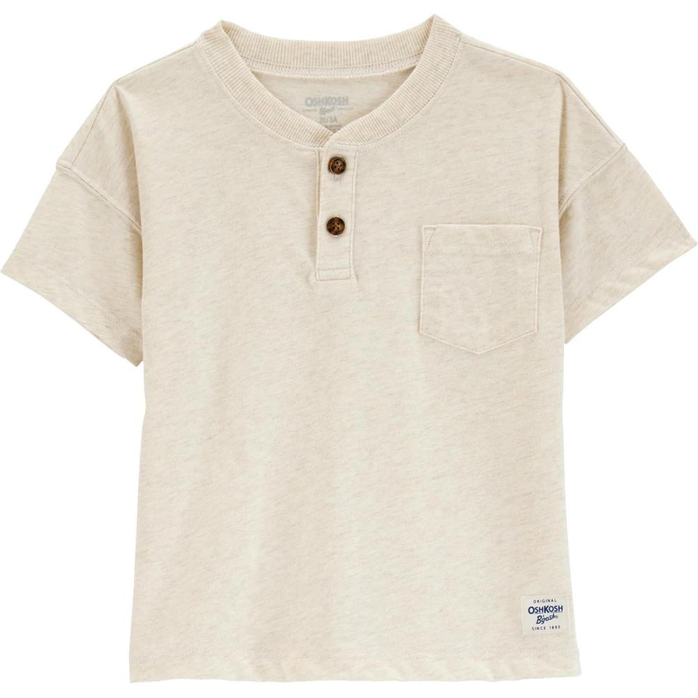 imageOSHKOSH BGOSH Boys Short Sleeve HenleyOatmeal