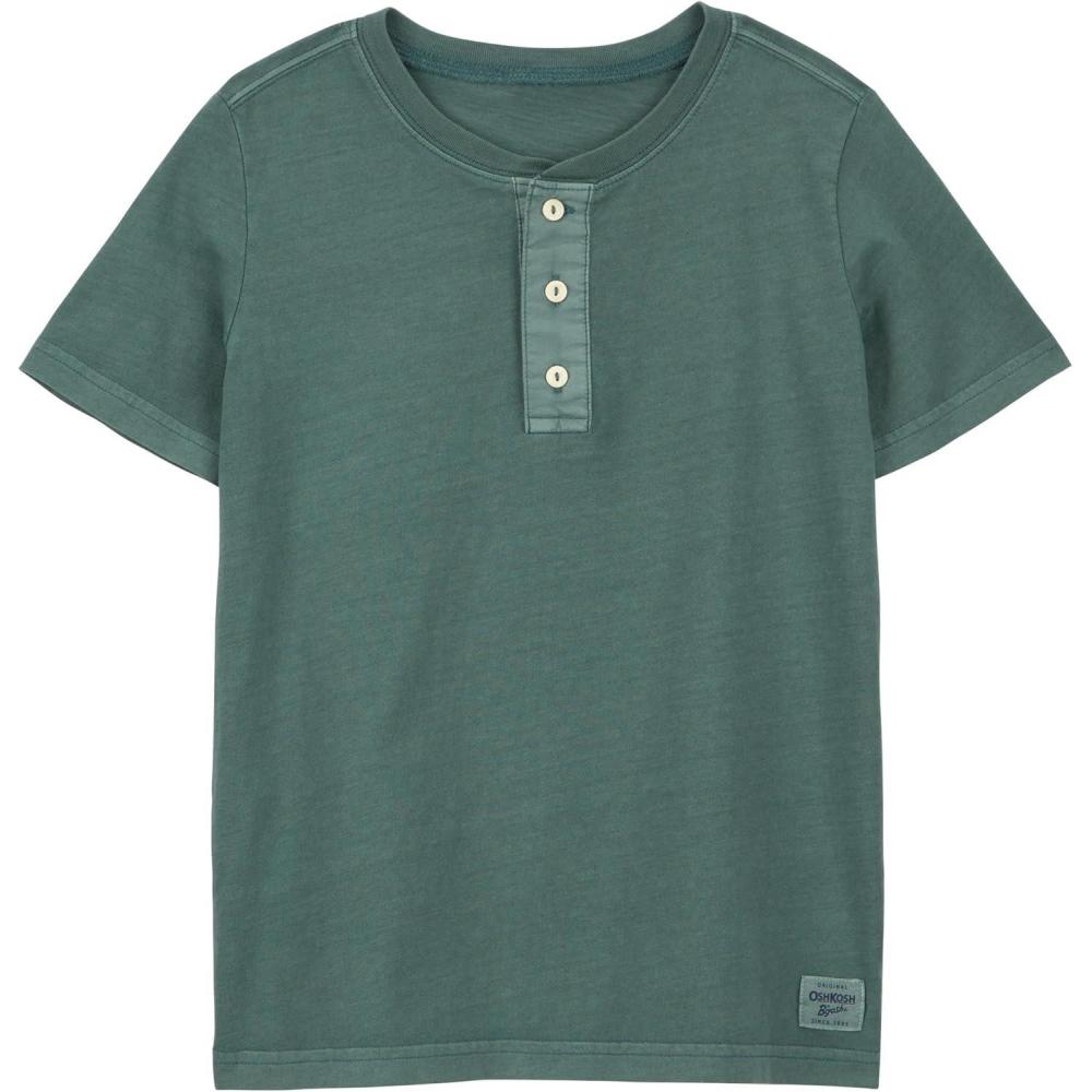 imageOSHKOSH BGOSH Boys Short Sleeve HenleyOlive