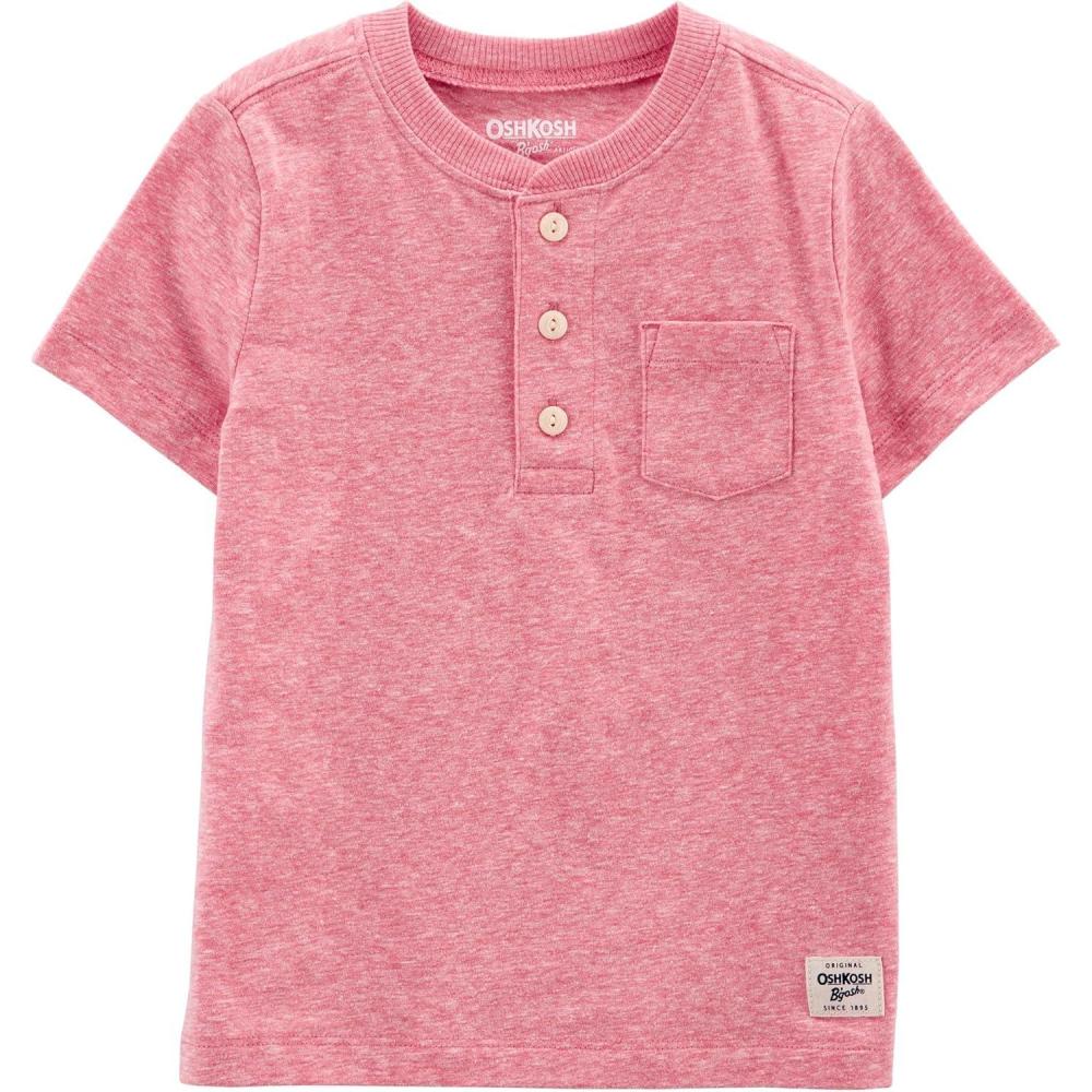 imageOSHKOSH BGOSH Boys Short Sleeve HenleyRed