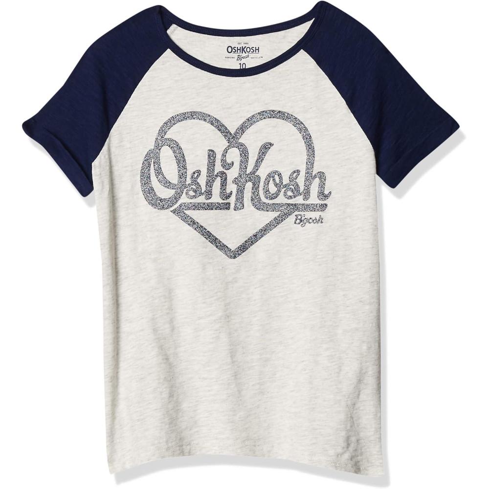 imageOSHKOSH BGOSH Girls Logo TeesNavy Grey Heather