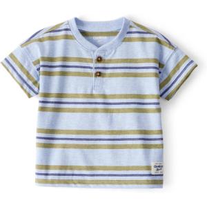OSHKOSH B’GOSH Boy’s Short Sleeve Henley(Blue)