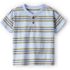 OSHKOSH B’GOSH Boy’s Short Sleeve Henley(Blue Wash)