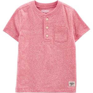 OSHKOSH B’GOSH Boy’s Short Sleeve Henley(Red)