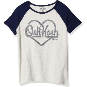 OSHKOSH B’GOSH Girls Logo Tees(Navy Grey Heather)