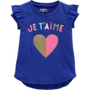 OSHKOSH B’GOSH Girls’ Short-Sleeve Knit Tunic(Bluetiful)