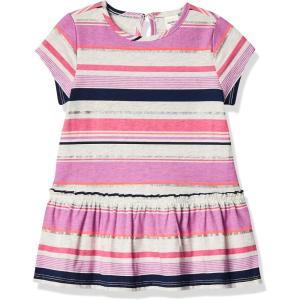 OSHKOSH B’GOSH Girls’ Short-Sleeve Knit Tunic(Purple/Multistripe)
